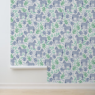 Zebras Safari Jungle Weißer Hintergrund Tapete