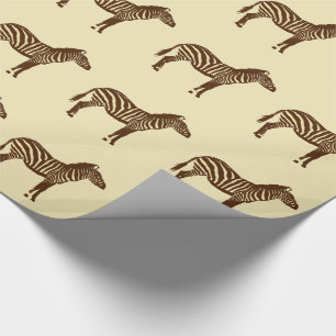 Zebras - Schokolade Brown und Camel Tan Geschenkpapier