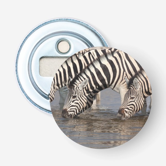 Zebras trinken flaschenöffner (Vorderseite)