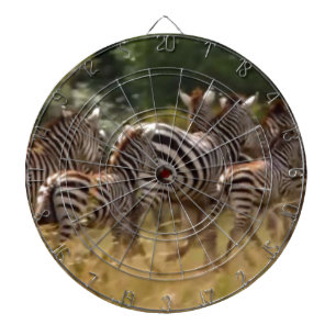 Zebras unterwegs: Eine Reise durch Tausende von Me Dartscheibe