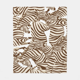 Zebras, wilde Savanne, nahtlose Muster Fleecedecke
