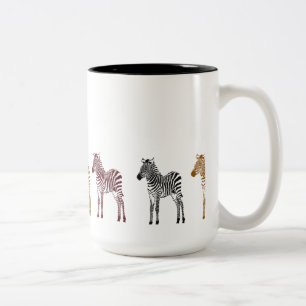 Zebras Zweifarbige Tasse