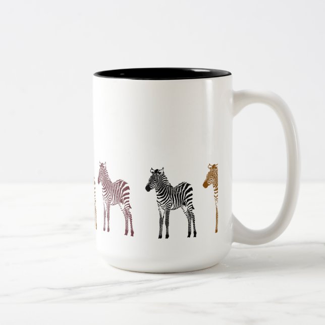 Zebras Zweifarbige Tasse (Rechts)