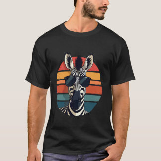 Zebraschutzbrille Lustige Retro-Zebra-Grafik T-Shirt