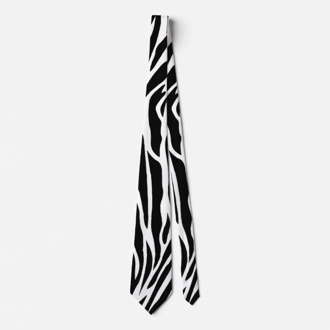 Zebrastreifen abstraktes Design Krawatte (Vorderseite)