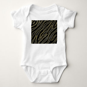 Zebrastreifen: Abstraktes Monochrom Nahtlos. Baby Strampler