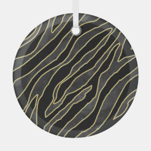 Zebrastreifen: Abstraktes Monochrom Nahtlos. Ornament Aus Glas
