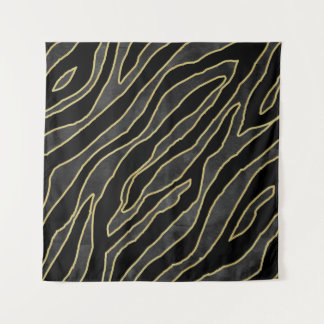 Zebrastreifen: Abstraktes Monochrom Nahtlos. Wandteppich