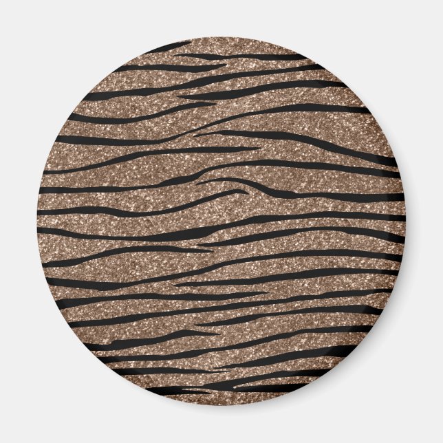 Zebrastreifen aus braunem Glitzer Magnet (Vorne)