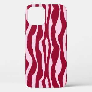 Zebrastreifen - Burgund und Rosa Case-Mate iPhone Hülle