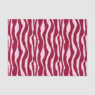 Zebrastreifen - Burgund und Rosa Seidenpapier