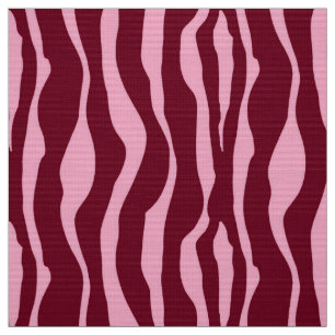 Zebrastreifen - Burgund und Rosa Stoff