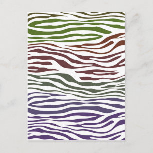 Zebrastreifen Farbige Abstraktion Postkarte