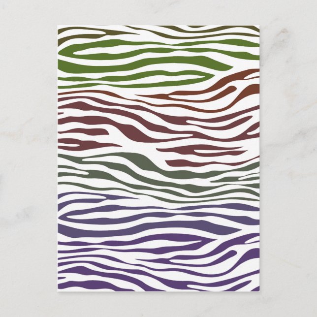 Zebrastreifen Farbige Abstraktion Postkarte (Vorderseite)