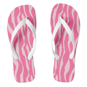 Zebrastreifen - Fuchsien und hellrosa Flip Flops