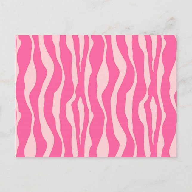 Zebrastreifen - Fuchsien und hellrosa Postkarte (Vorderseite)