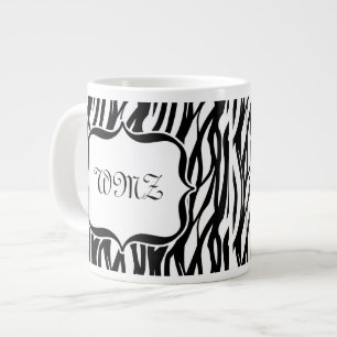 Zebrastreifen für benutzerdefinierte Schwarz und  Jumbo-Tasse