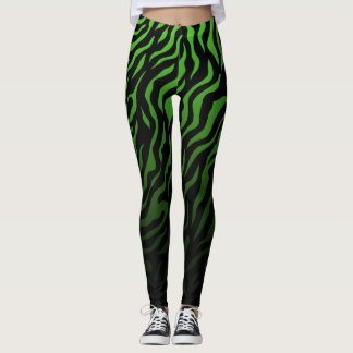 Zebrastreifen grün und schwarz: Stilvolle Leggings