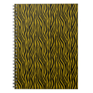 Zebrastreifen im Safari-Stil Schwarz und Braun Notizblock