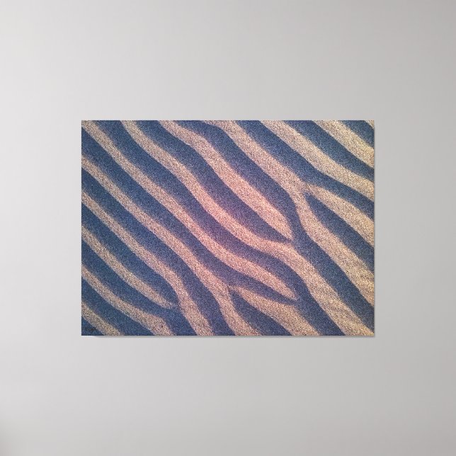 Zebrastreifen in Form von Wind im Sand-Foto Leinwanddruck (Vorderseite)