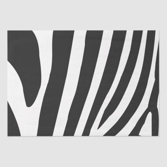 Zebrastreifen in Schwarz und Weiß Seidenpapier (Vorderseite)