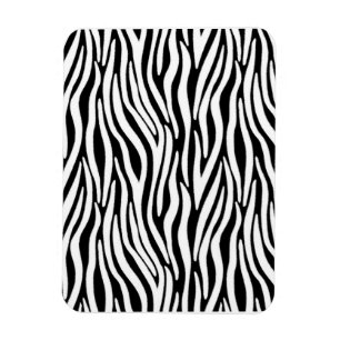 Zebrastreifen in schwarz-weißem Pelzeffekt Magnet
