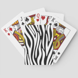 Zebrastreifen in schwarz-weißem Pelzeffekt Spielkarten