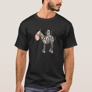 Zebrastreifen-Katze reitet Stripdes-Zebra T-Shirt