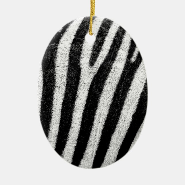 Zebrastreifen Keramik Ornament (Vorne)