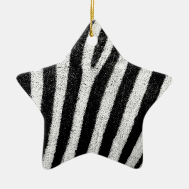 Zebrastreifen Keramik Ornament (Vorne)
