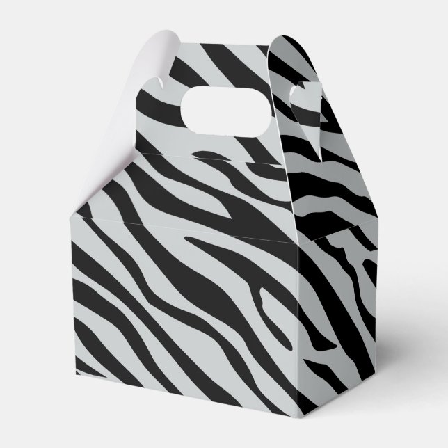 Zebrastreifen Klicken Sie, um die Farbe Grau anzup Geschenkschachtel (Vorderseite)