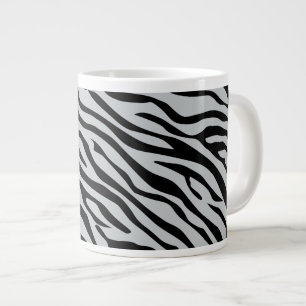 Zebrastreifen Klicken Sie, um die Farbe Grau anzup Jumbo-Tasse