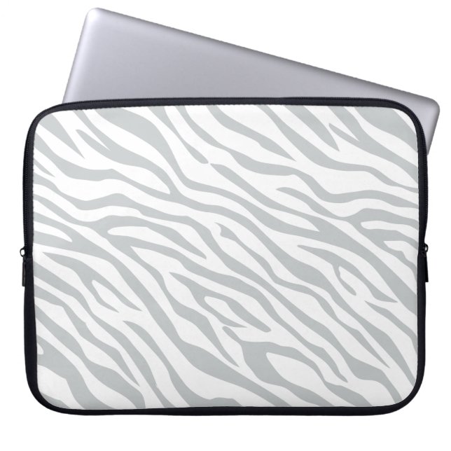 Zebrastreifen Klicken Sie, um die Farbe Grau anzup Laptopschutzhülle (Vorderseite)