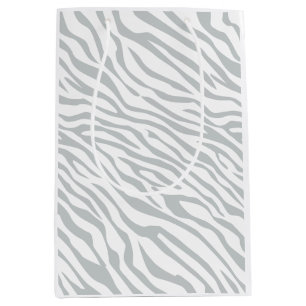 Zebrastreifen Klicken Sie, um die Farbe Grau anzup Mittlere Geschenktüte
