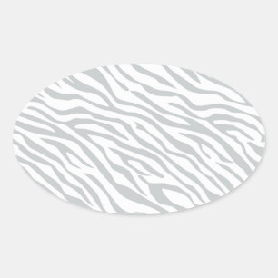 Zebrastreifen Klicken Sie, um die Farbe Grau anzup Ovaler Aufkleber