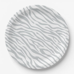Zebrastreifen Klicken Sie, um die Farbe Grau anzup Pappteller
