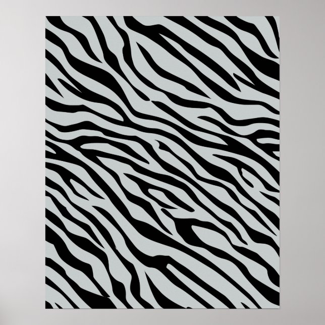 Zebrastreifen Klicken Sie, um die Farbe Grau anzup Poster (Vorne)