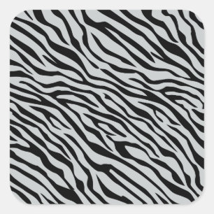 Zebrastreifen Klicken Sie, um die Farbe Grau anzup Quadratischer Aufkleber