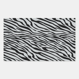 Zebrastreifen Klicken Sie, um die Farbe Grau anzup Rechteckiger Aufkleber