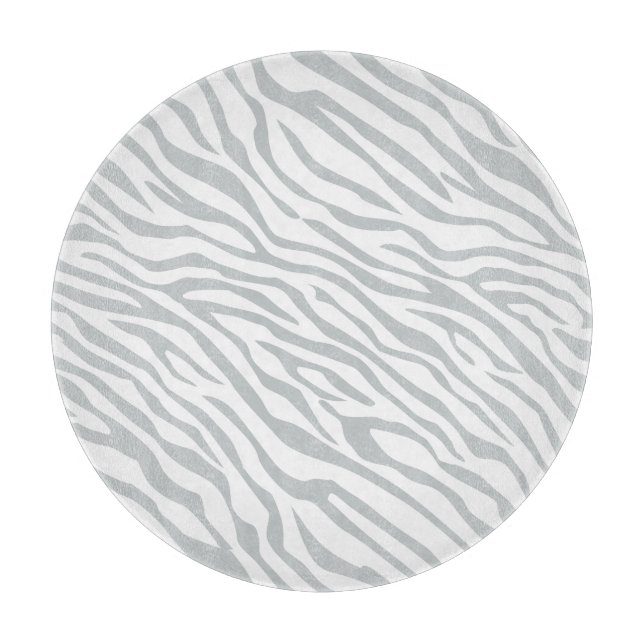Zebrastreifen Klicken Sie, um die Farbe Grau anzup Schneidebrett (Vorderseite)
