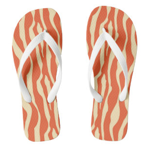Zebrastreifen - Mandarin und hellorange Flip Flops