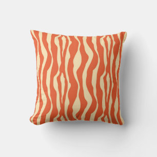 Zebrastreifen - Mandarin und hellorange Kissen