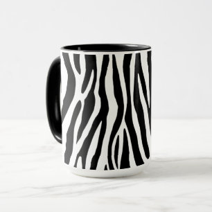 Zebrastreifen-Muster Klassisches Schwarz-Weiß-An Tasse
