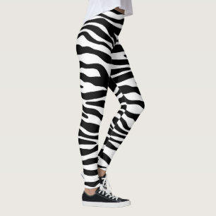 Zebrastreifen-Muster schwarz & weiß + Ihre Ideen Leggings