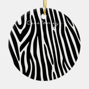 Zebrastreifen-Muster Thunder_Cove Keramik Ornament