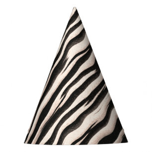 Zebrastreifen nahtlose Textur + Ihre Ideen Partyhütchen