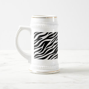 Zebrastreifen Nahtloses Muster Tierdruck-60492 Bierglas