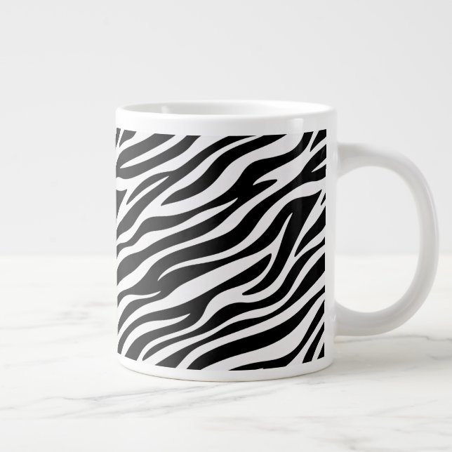 Zebrastreifen Nahtloses Muster Tierdruck-60492 Jumbo-Tasse (Rechts)