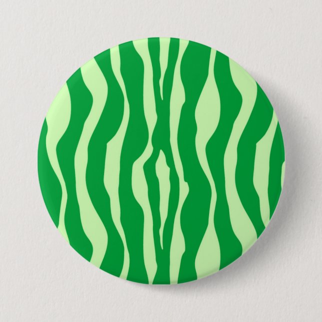 Zebrastreifen - Schatten des Limonen Grüns Button (Vorderseite)