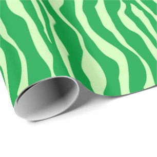 Zebrastreifen - Schatten des Limonen Grüns Geschenkpapier